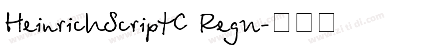 HeinrichScriptC Regu字体转换